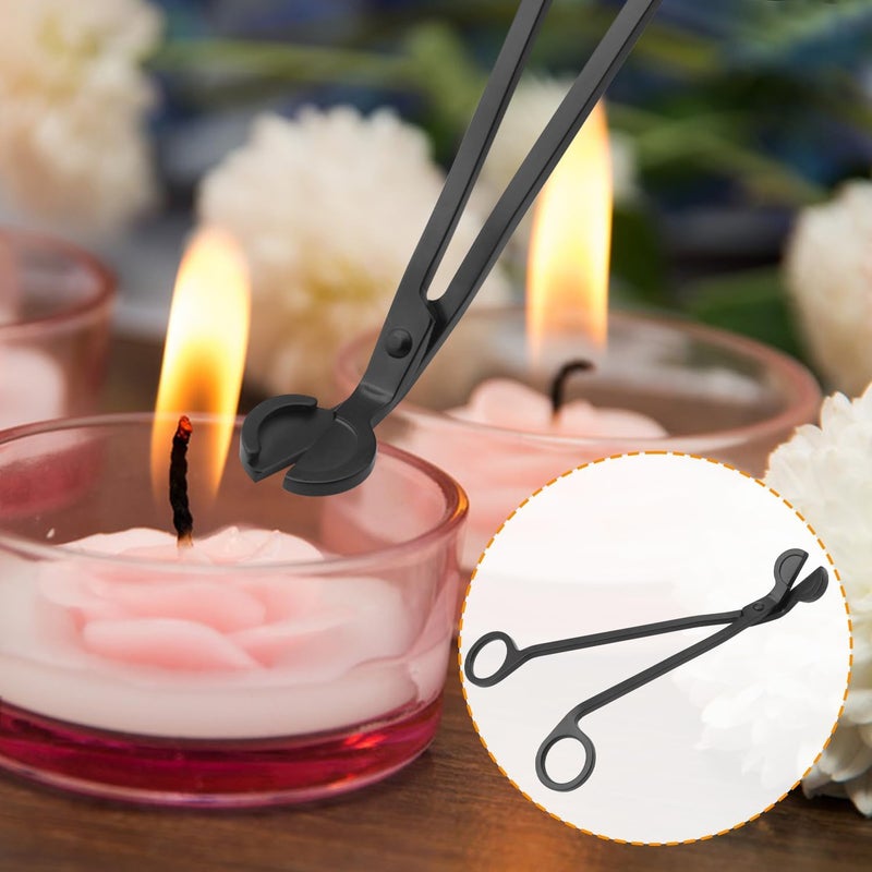 GENHAKON 5 PCS 7 Inch Black Candle Wick Trimmer, Stainless Steel Wick Cutter for Candles, Cut Spent Wicks, Allow Cleaner Burn and Prevent Soot Buildup, Wick Clipper Scissor Candle Tool - Image 5